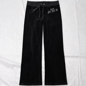 Y2K Juicy Couture Vintage Bling very RARE Black Track Pants